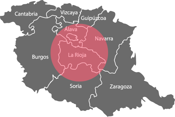 Mapa Rioja en Navarra
